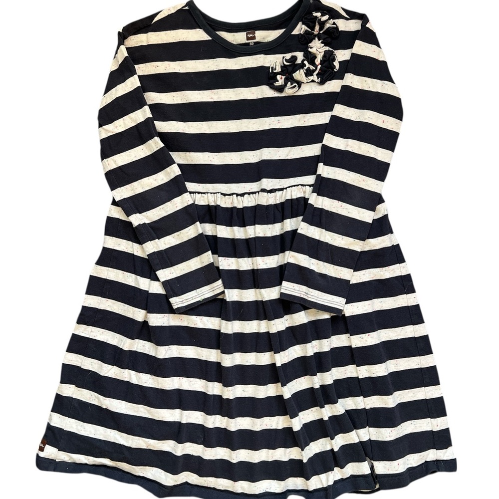 Tea Collection Navy and White Striped Dress